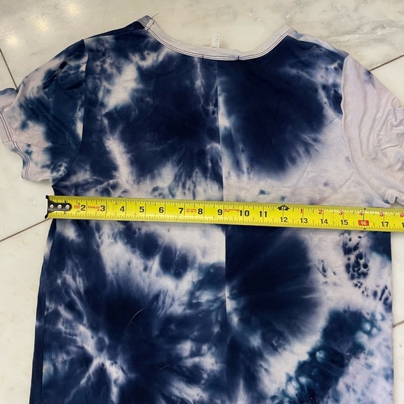 Caution to the Wind for Anthropologie, Medium, navy blue white tshirt dress EUC - Picture 6 of 6